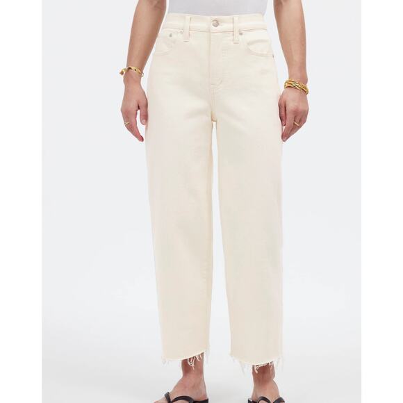 NWT Madewell The Tall Perfect Vintage Wide-Leg Crop Jean Vintage Canvas Size 31T - Picture 2 of 10